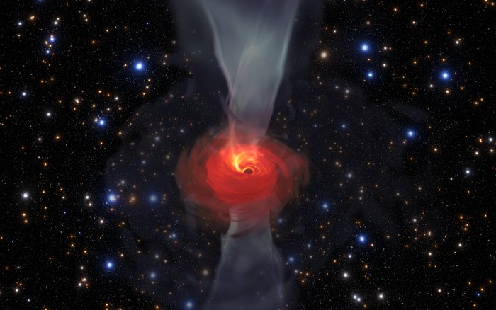 Simulatie van een superzwaar zwart gat