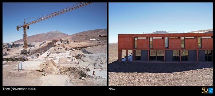 Construyendo la Residencia Paranal — del bullicio a la tranquilidad (comparación) 