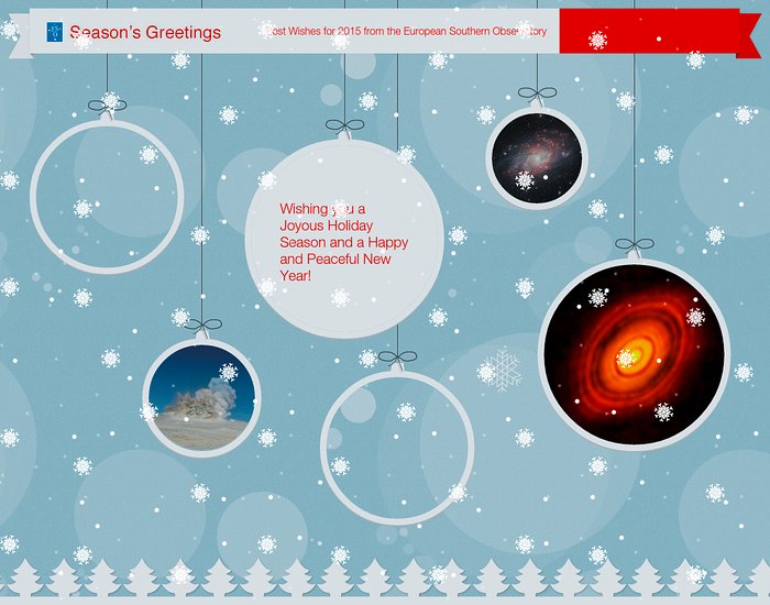 Vánoční pozdrav z Evropské jižní observatoře 