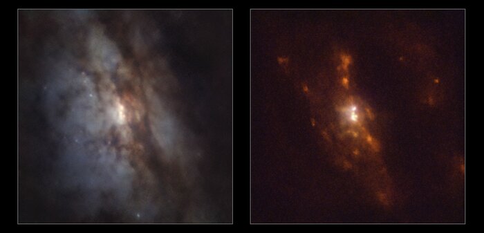 O instrumento MUSE observa o par mais próximo de buracos negros supermassivos