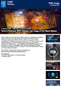 ESO — Le foyer d'Orion : L'ESO publie une nouvelle image de la nébuleuse de la Flamme — Photo Release eso2201fr-be