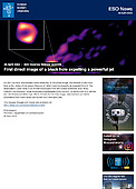ESO — Eerste directe opname van een zwart gat dat een krachtige jet uitstoot — Science Release eso2305nl-be
