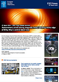 ESO — Tähtitieteilijät ovat paljastaneet Linnunradan keskustan mustan aukon reunalla kiertyvän voimakkaan magneettikentän — Press Release eso2406fi