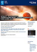 ESO Science Release eso1310fi - Jättiläisplaneetan synty? — Protoplaneettaehdokas on havaittu tähtikohtunsa sisällä