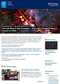 ESO Photo Release eso1341cs - Chladná záře tvorby hvězd — První 'světlo' pro novou kameru radioteleskopu APEX