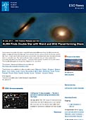 ESO Science Release eso1423de-at - ALMA stößt auf Doppelsternsystem mit seltsam aussehenden protoplanetaren Scheiben