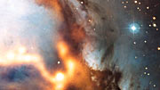 Prosévání prachu v pásu Oriona - panorama