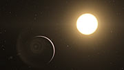 Künstlerische Darstellung des bekannten Exoplaneten Tau Bootis b