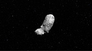 Artist’s impression van planetoïde (25143) Itokawa