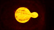 Impressão artística da estrela hipergigante amarela HR 5171
