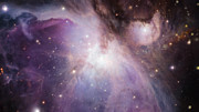 Zoom in eine tiefe Infrarotaufnahme des Orionnebels