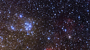 Detailní pohled na oblohu v okolí otevřené hvězdokupy M18