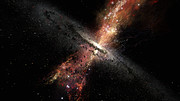Animation von Sternen, die in Winden supermassereicher Schwarzer Löcher entstehen