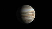 Animerad vy av Jupiter med nedslagsplatserna för kometen Shoemaker-Levy 9