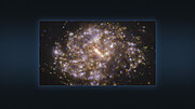 Meerdere beelden van het sterrenstelsel NGC 1087, zoals waargenomen met VLT en ALMA