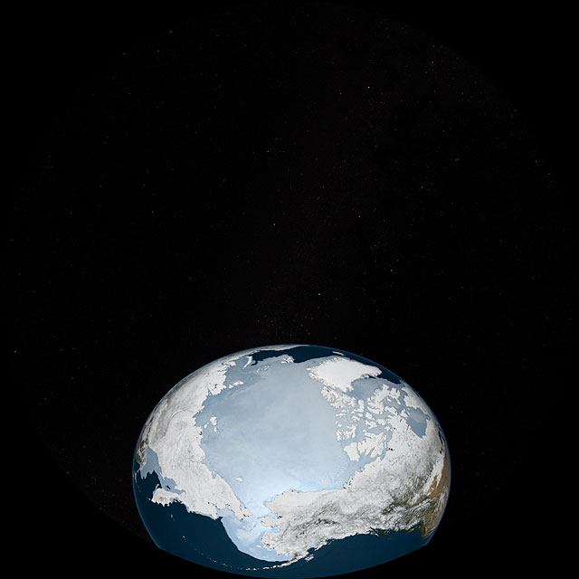 Dynamic Earth: visualisation of Arctic and Antarctic sea ice