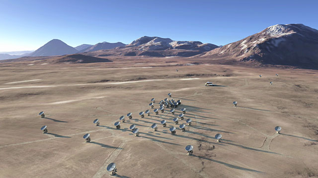 The future ALMA array on Chajnantor (artist’s rendering) — 2