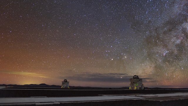 VLT Auxiliary Telescopes at night