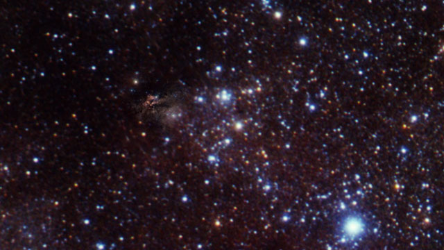 Zoom in on the embedded star cluster RCW 38