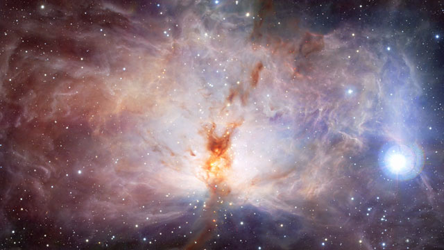Nebulosa de la Llama, del infrarrojo a luz visible