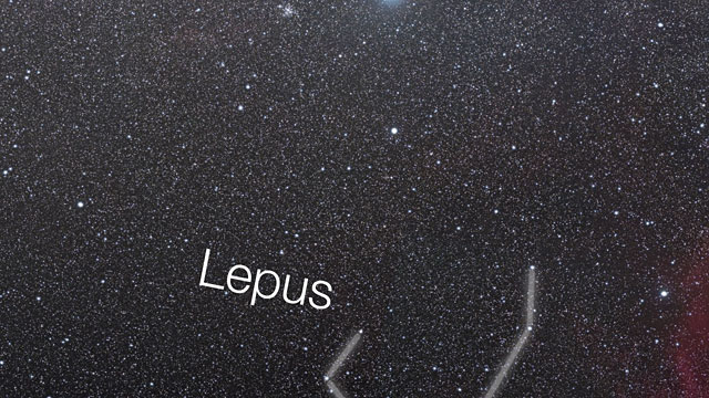 Zoom sobre la inusual doble estrella SS Leporis