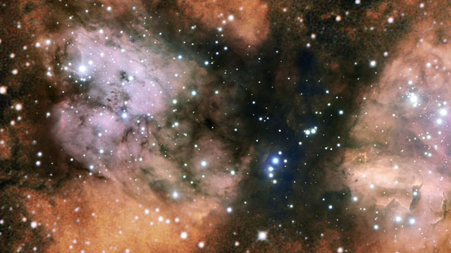 Panning across the stellar nursery NGC 6357