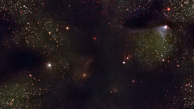Inzoomning på den mörka nebulosan Barnard 59  