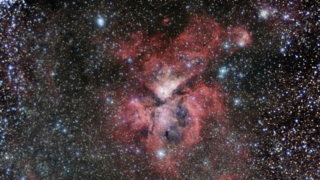Zooming in on the Carina Nebula
