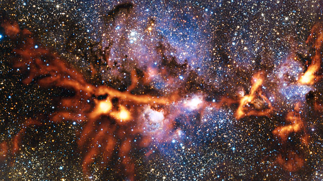 Zooming in on ArTeMiS’s view of the Cat’s Paw Nebula NGC 6334