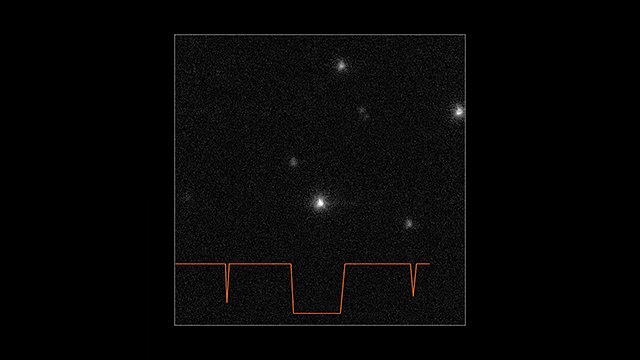 Záznam pozorování zákrytu hvězdy planetkou Chariklo 