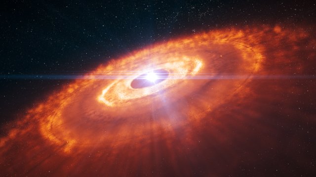 Artist's impression of the disc around a young star