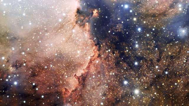 Close-up view of the star cluster NGC 6193 and nebula NGC 6188