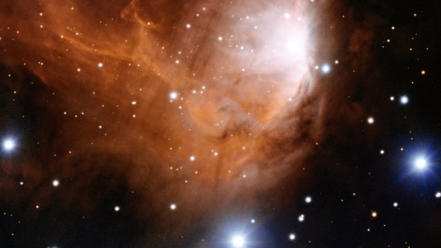 Närbildspanorering över det stjärnbildande molnet RCW 34