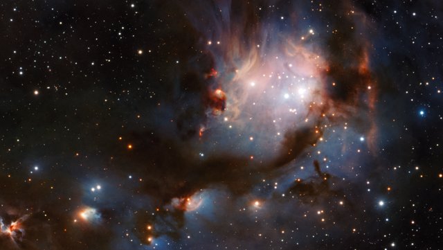 Panorering hen over VISTAs billede af Messier 78