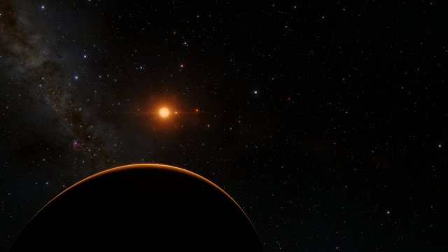 Utsikt från planeten TRAPPIST-1f