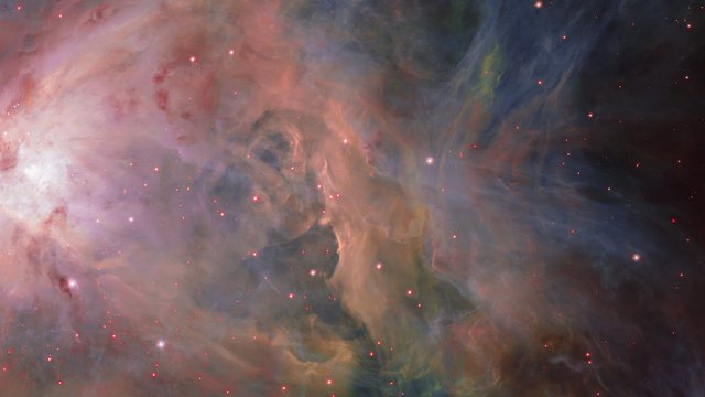 Panning across the Orion Nebula