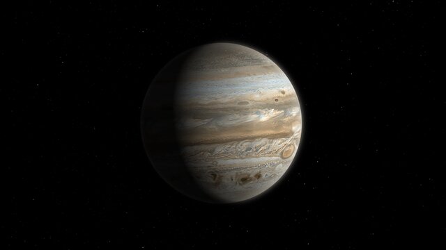 Animation de Jupiter montrant les sites d'impact de la comète Shoemaker-Levy 9
