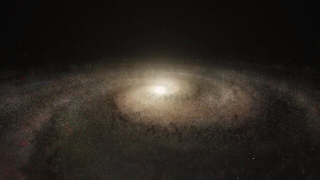 Artist's animation of the Milky Way