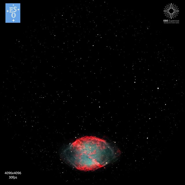 "From Earth to the Universe" — Dumbbell Nebula