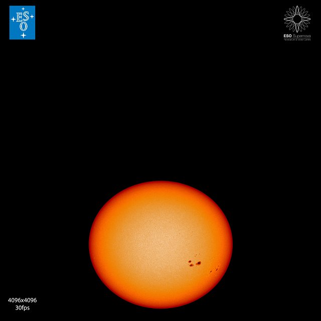 "From Earth to the Universe" — Sunspots