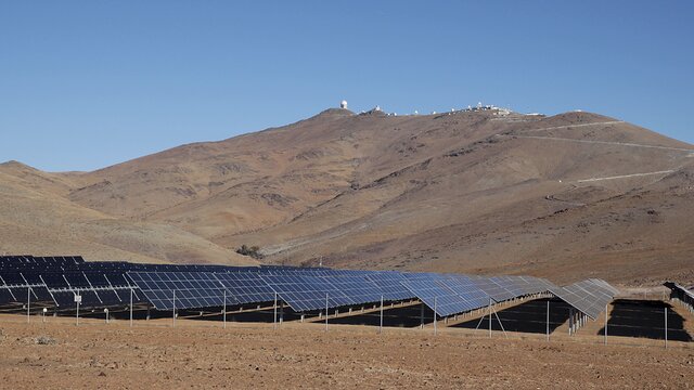 Solar panels at La Silla