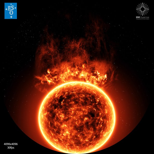 Artist's impression of a superflare