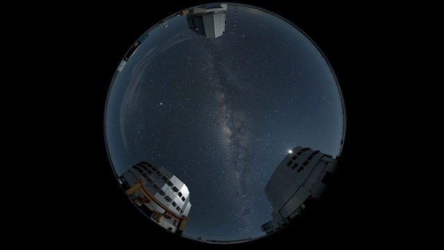 A fish-eye view on Paranal